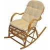 Nábytek PEGAS Houpací křeslo Klasik medové - polstr béžový melír