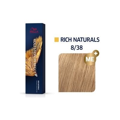 Wella Professionals Koleston Perfect Me+ Rich Naturals profesionálna permanentná farba na vlasy 8/38 60 ml
