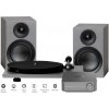 Pro-Ject STEREO SET PHONO + STREAMING - audio set se zesilovačem WiiM a gramofonem, šedý (9psspssg)