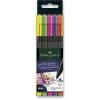 Popisovač Grip Finepen Neon, 0.4 mm, plastové púzdro 5 k Faber-Castell 151603