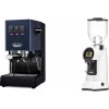 Gaggia New Classic E24 BC, blue + Eureka Helios 65, white