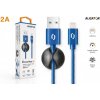 Datový kabel ALIGATOR PREMIUM 2A, Lightning, 1m, modrý