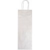 Harmanec K Papierová taška na víno 140x80x390,mm strieborná, krútené ušká vo farbe