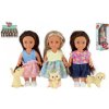 Teddies Bábika s maznáčikom plast pevné telo, 3 druhy, 12 cm