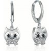 MOISS Nežné kruhové náušnice s príveskami Sova E0002888