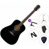 Fender CD-60S Dreadnought WN Deluxe Standard SET Black Akustická gitara