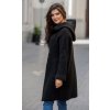 Fashionweek Dlhý Kardigan s kapucňou HONEY Farba: Čierna, Veľkosť: Universal