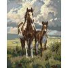 ZUTY Maľovanie podľa čísel - KONE NA NÁHORNÝCH PLANINÁCH Rámovanie: bez rámu a bez vypnutia plátna, Rozmer: 40x50 cm