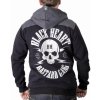 BLACK HEART BASTARD SKULL Čierna
