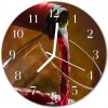 Nástenné sklenené hodiny Víno fi 30 cm