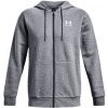 Under Armour Men's UA Essential Fleece Full-Zip Hoodie - pitch gray medium heather/white