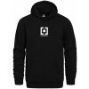 Pánska mikina Horsefeathers, HOODED SWEATSHIRT VERTICAL MID LOGO Čierna,Biela XXL