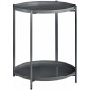 tectake 404196 odkladací stolík oxford 45,5x45,5x53cm - tmavě šedá