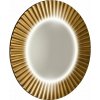 Sapho PRIDE guľaté zrkadlo s LED osvetlením v ráme, priemer 75cm, bronz PD754