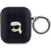 Karl Lagerfeld PU Embossed Karl Head Puzdro pre AirPods 1/2 Black