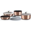Berlingerhaus Sada riadu s mramorovým povrchom Rosegold Metallic Line 9 ks