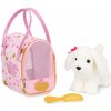 Pucci Pups Psík biely v taške Pink Crown Glam Bag