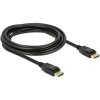 Delock DisplayPort prepojovací kábel Konektor DisplayPort, Konektor DisplayPort 3.00 m čierna 83807 pozlátené kontakty Kábel DisplayPort; 83807