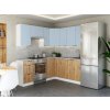 Rohová kuchynská linka LAMIA 190x170cm Denim + dub artisan