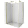 MEXEN/S - Kyoto-F Sprchová zástena WALK-IN s rámom 180 x 120, transparent 8 mm, zlato kefovaná 800-180-202-04-55-120