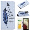 Peňaženkové 3D puzdro na Samsung Galaxy A25 5G - Blue Feather