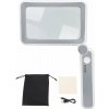 Verk 09207 Skladacia lupa s 10x LED osvetlením, 4x, sivá