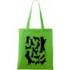 Border kólia siluety - Taška bavlnená - 42 x 38 cm ( Apple Green )
