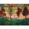 Umelecká tlač Four Trees (Vintage Landscape) - Egon Schiele, (40 x 30 cm)