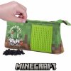 Pixie Crew Veľké púzdro Minecraft hnedozelené
