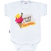 NEW BABY Body s potlačou New Baby MY FIRST SWEET Summer ružové