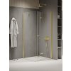 New Trendy New Soleo Light Gold sprchovací kút 100x70 cm štvorcová zlatá lesklé/priehľadné sklo K-1937