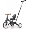 Detská trojkolka 5v1 Milly Mally Optimus Max s vodiacou tyčou dark grey