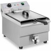 Royal Catering Elektrická fritéza - 16 litrov - vypúšťací kohút - 230 V RCEF 16EB