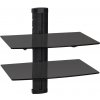 tectake 401102 policový systém na dvd / sat dve poličky 45 x 42 x 30 cm - čierna