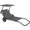 NILS CAMP Plážový ležadlá s nc3307 šedá