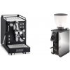 La Pavoni Mini Cellini, black + Stone Espresso Pebble, chrome
