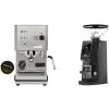 Profitec GO, brushed stainless steel + Eureka Atom W 65 Casa, black