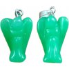 Chalcedon zelený Anděl strážný přívěsek přírodní kámen 1,7 cm 1 kus, kámen lásky a radosti