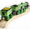 Bigjigs Elektrická lokomotíva Flying Scotsman zelená 691621093061