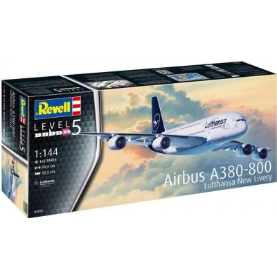 REVELL Plastic ModelKit letadlo 03872 - Airbus A380-800 Lufthansa New Livery (1:144)