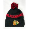 OUTERSTUFF dětská zimní čepice Chicago Blackhawks Cufed Knit With Pom