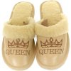 Dámske béžové papuče QUEEN