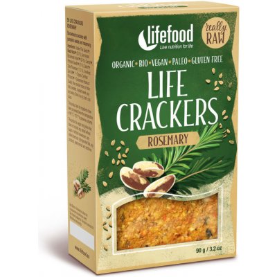 Lifefood Life crackers Rozmarínové Bio Raw 90g