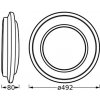 OSRAM stropné LED svetlo ORBIS BERLIN, strieborné, Ø 49 cm kov - 4099854446597