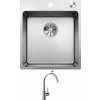 Blanco ANDANO 400-IF/A nerez hodvábny lesk s excentrom PushControl 525244 + Blanco MIDA chróm 517742