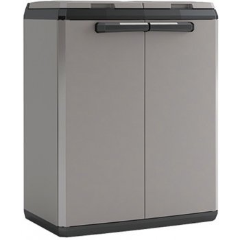 Keter Split Cabinet Basic Recyklačný kôš - sivý 9736