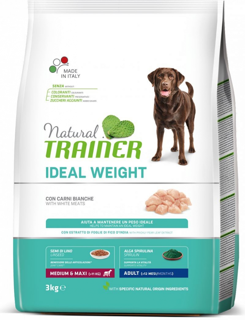 Natural Trainer Ideal Weight White Meats Adult Medium & Maxi 3 kg