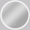 CERANO - Kúpeľňové LED zrkadlo Blanco, akrylátový rám - biela lesklá - Ø 80 cm