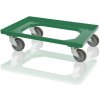 Vozík pod prepravky 60 x 40 cm, farba zelená