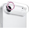 NORTHJO tvrdené sklo s trblietavými rámčekmi na ochranu šošoviek fotoaparátu pre iPhone Air - ružové - možnosť vrátiť tovar ZADARMO do 30tich dní